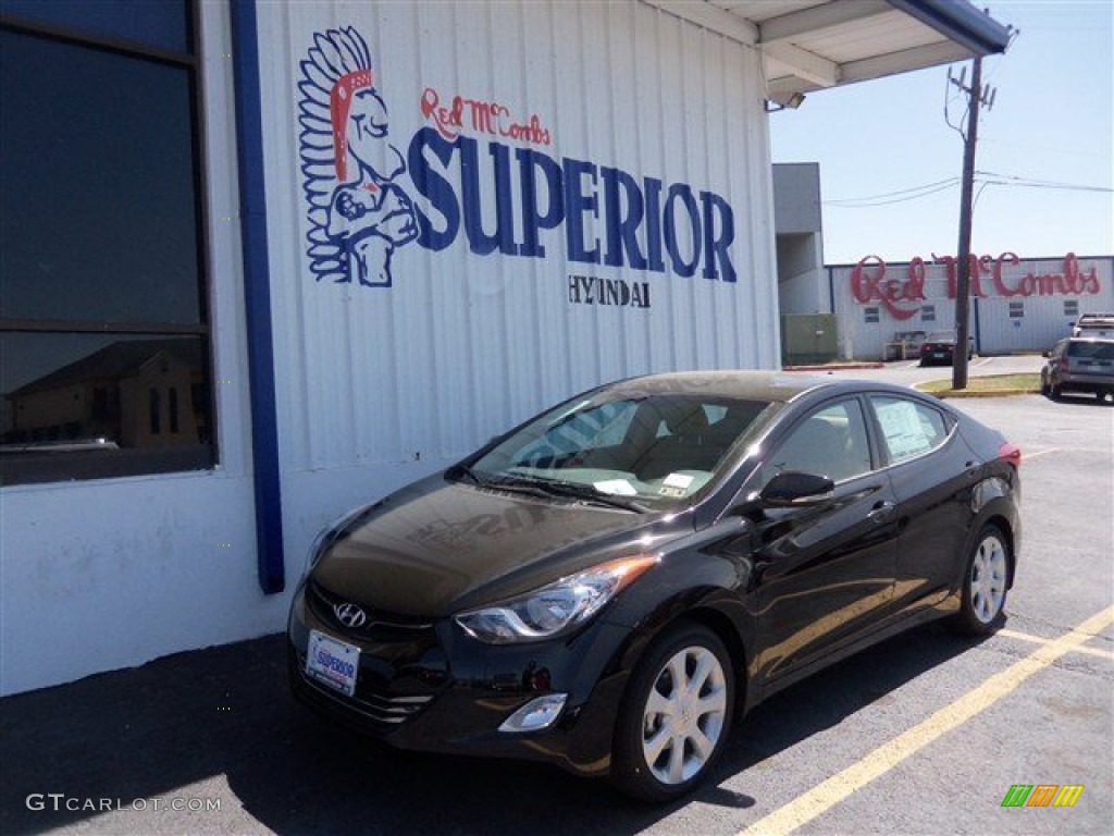 2013 Elantra Limited - Black / Beige photo #1