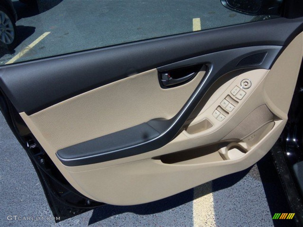 2013 Elantra Limited - Black / Beige photo #9