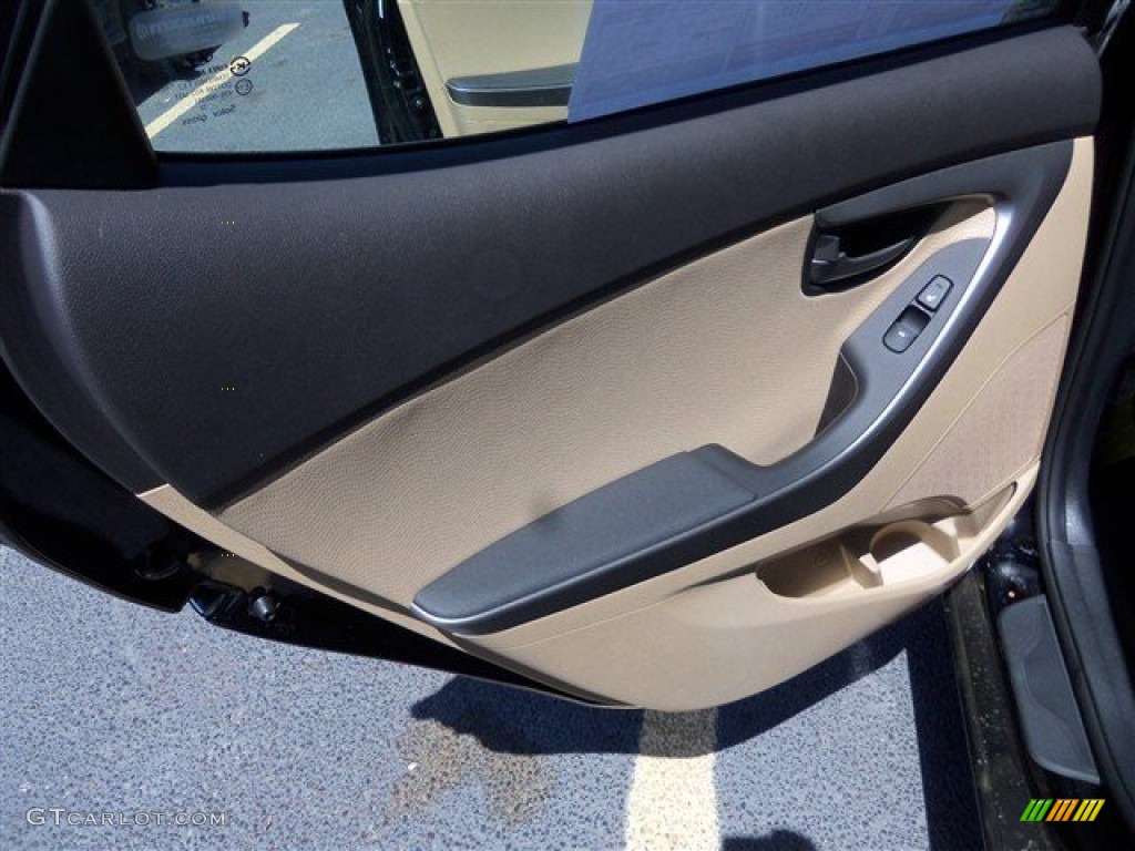 2013 Elantra Limited - Black / Beige photo #12