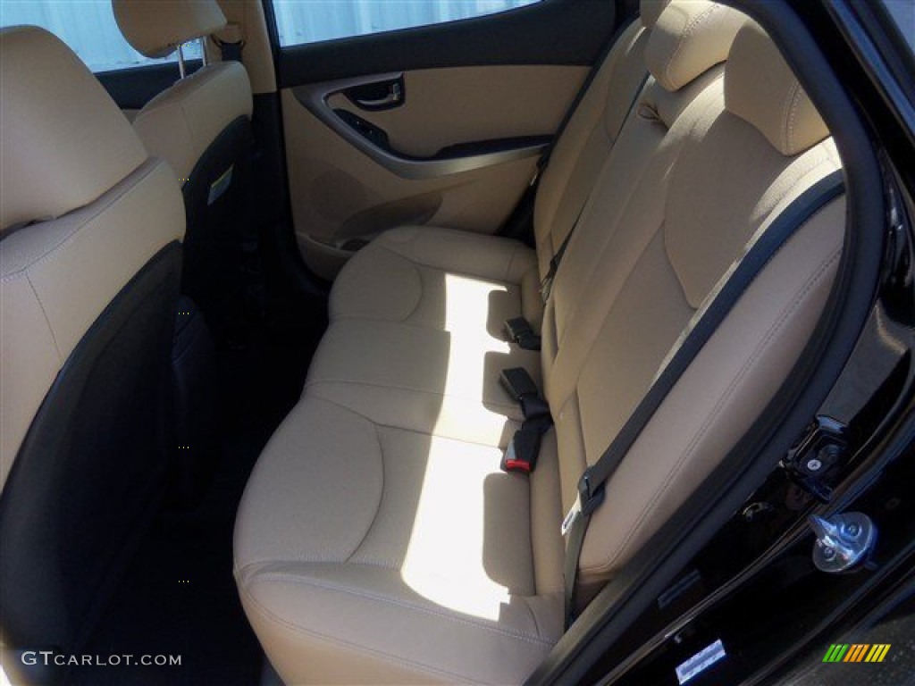 2013 Elantra Limited - Black / Beige photo #13