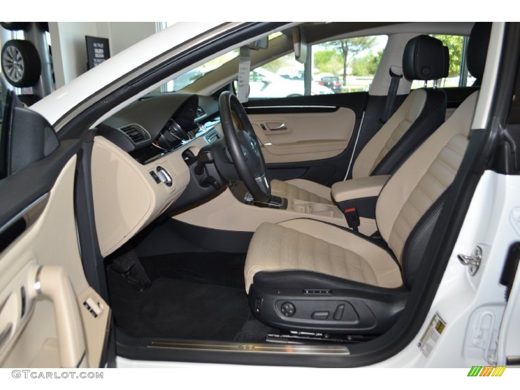 Desert Beige/Black Interior 2013 Volkswagen CC VR6 4Motion Executive Photo #78938631