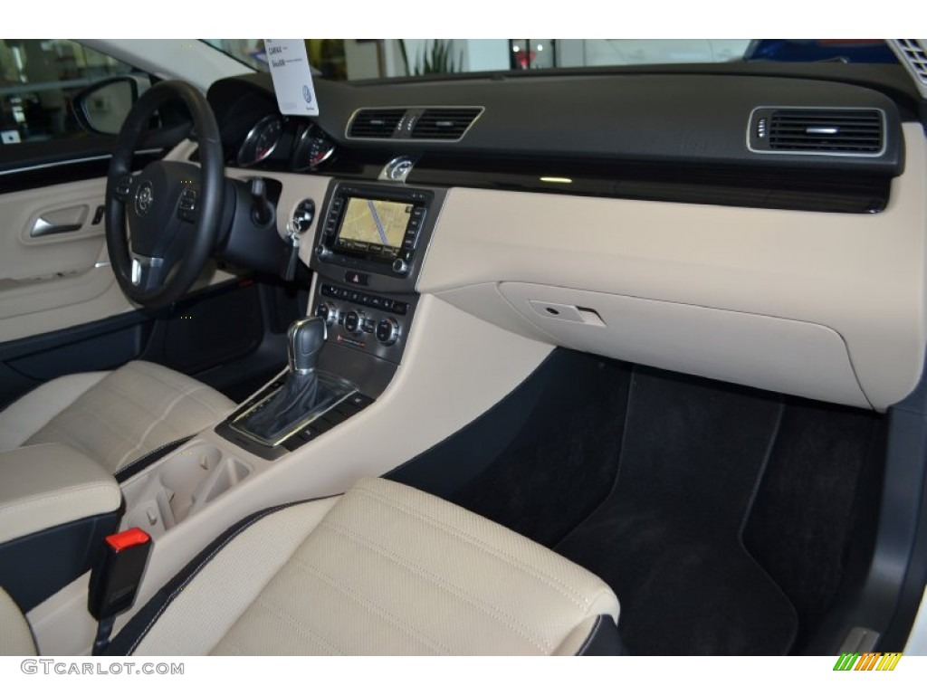 2013 Volkswagen CC VR6 4Motion Executive Desert Beige/Black Dashboard Photo #78938649