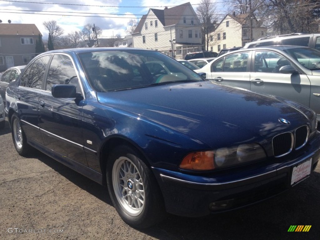 2000 5 Series 528i Sedan - Biarritz Blue Metallic / Sand photo #3