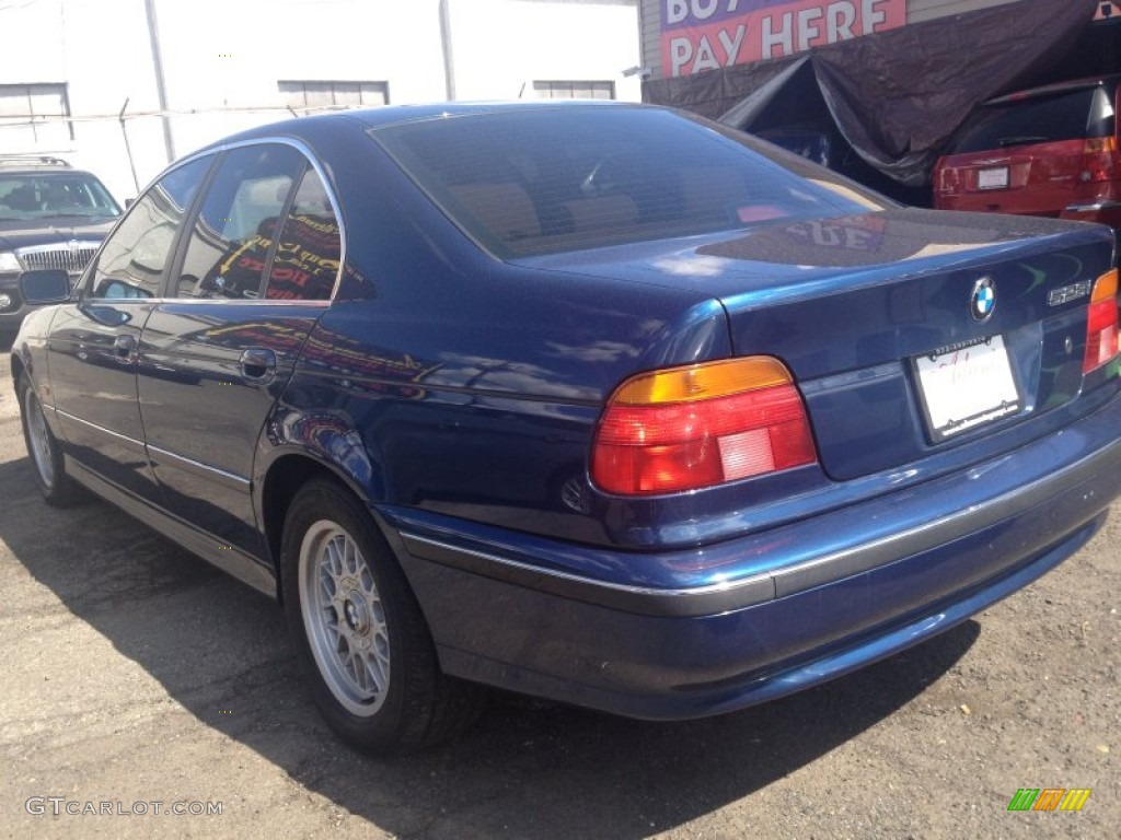 2000 5 Series 528i Sedan - Biarritz Blue Metallic / Sand photo #6