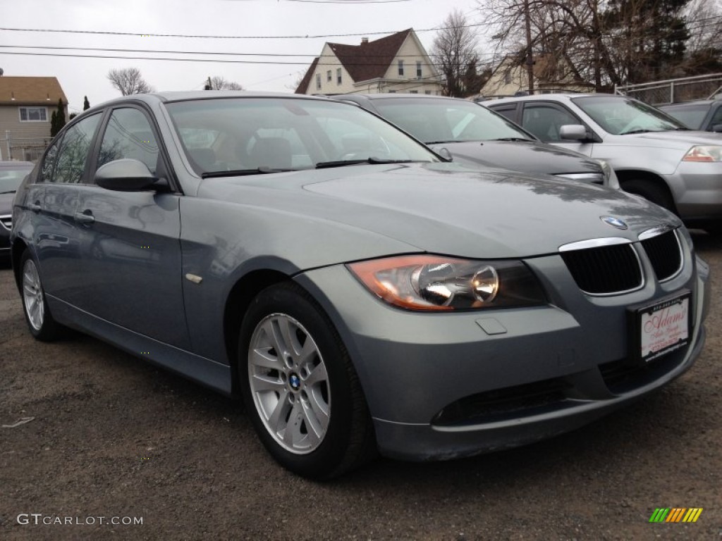2007 3 Series 328xi Sedan - Arctic Metallic / Beige photo #3