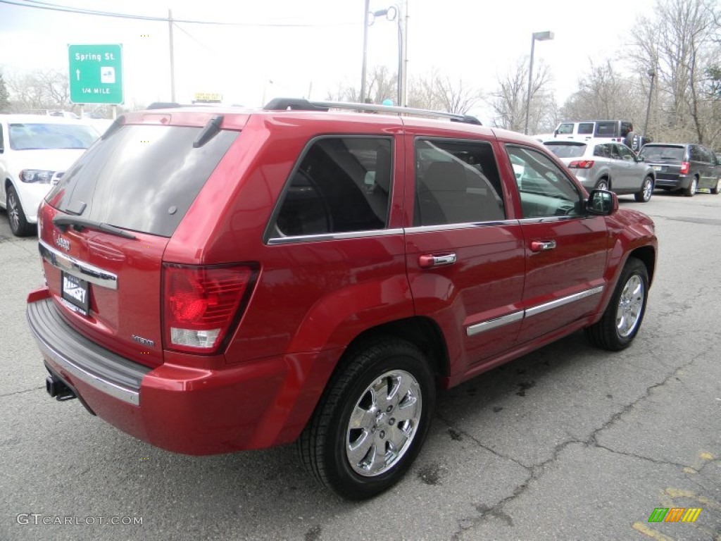 2009 Grand Cherokee Overland 4x4 - Blaze Red Crystal Pearl / Light Graystone Royale Leather photo #4
