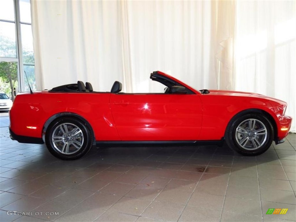 2012 Mustang V6 Premium Convertible - Race Red / Charcoal Black photo #2