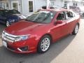 2011 Red Candy Metallic Ford Fusion SEL  photo #3