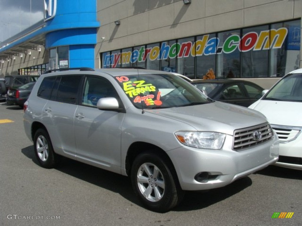 2010 Highlander V6 4WD - Classic Silver Metallic / Ash photo #1