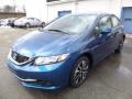 2013 Dyno Blue Pearl Honda Civic EX Sedan  photo #7