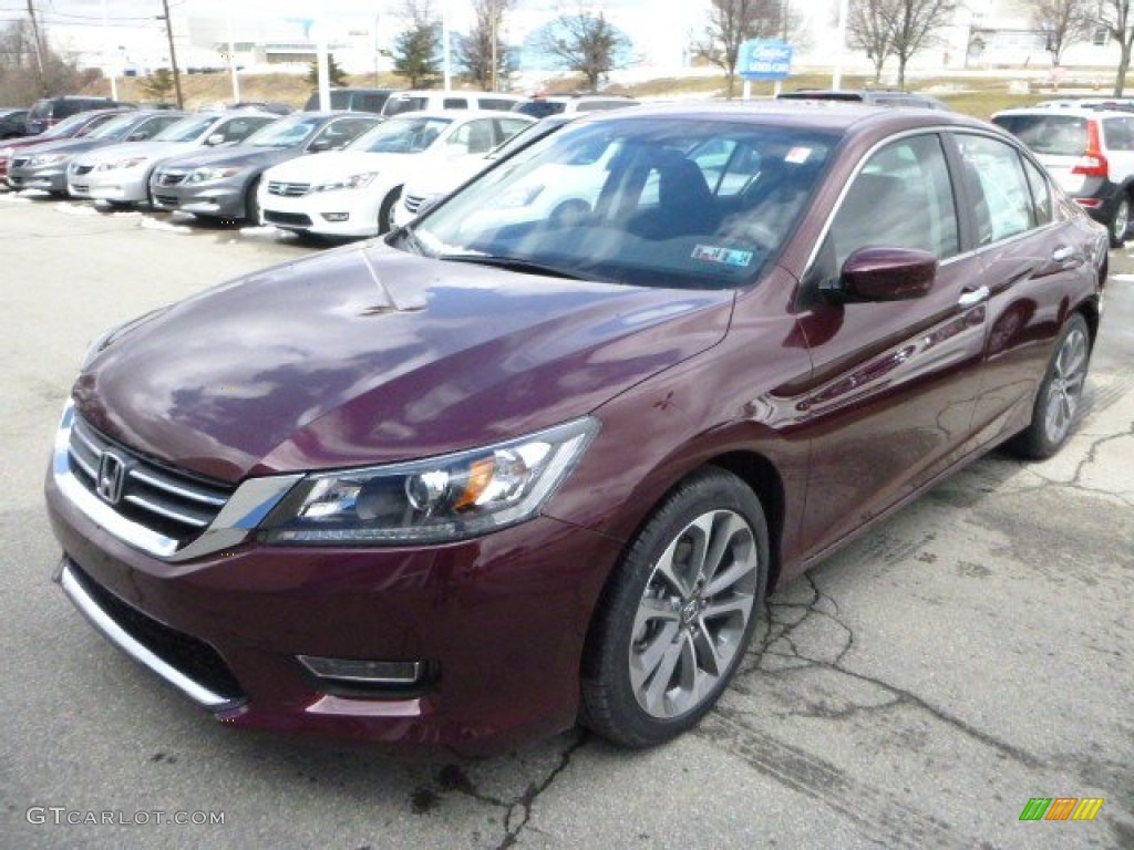 2013 Accord Sport Sedan - Basque Red Pearl II / Black photo #7