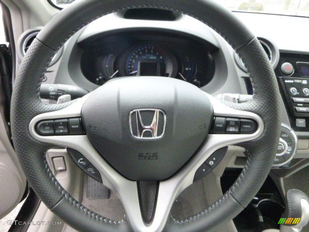 2013 Honda Insight EX Hybrid Gray Steering Wheel Photo #78944947