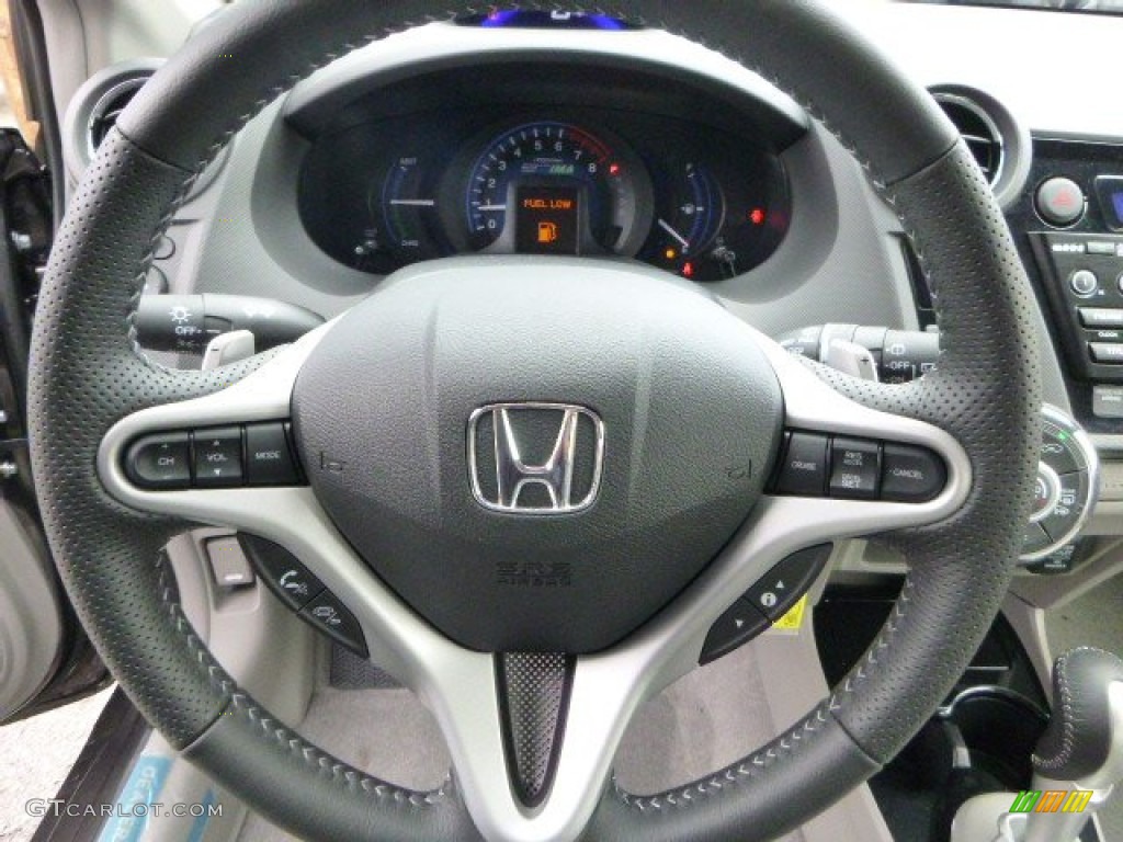 2013 Honda Insight EX Hybrid Gray Steering Wheel Photo #78945349