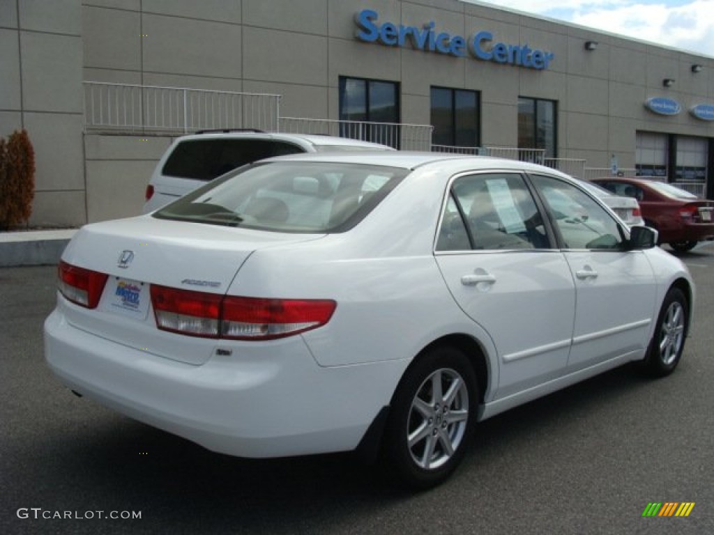 2003 Accord EX V6 Sedan - Taffeta White / Ivory photo #4
