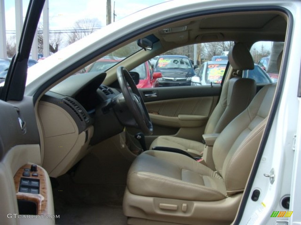 2003 Accord EX V6 Sedan - Taffeta White / Ivory photo #8