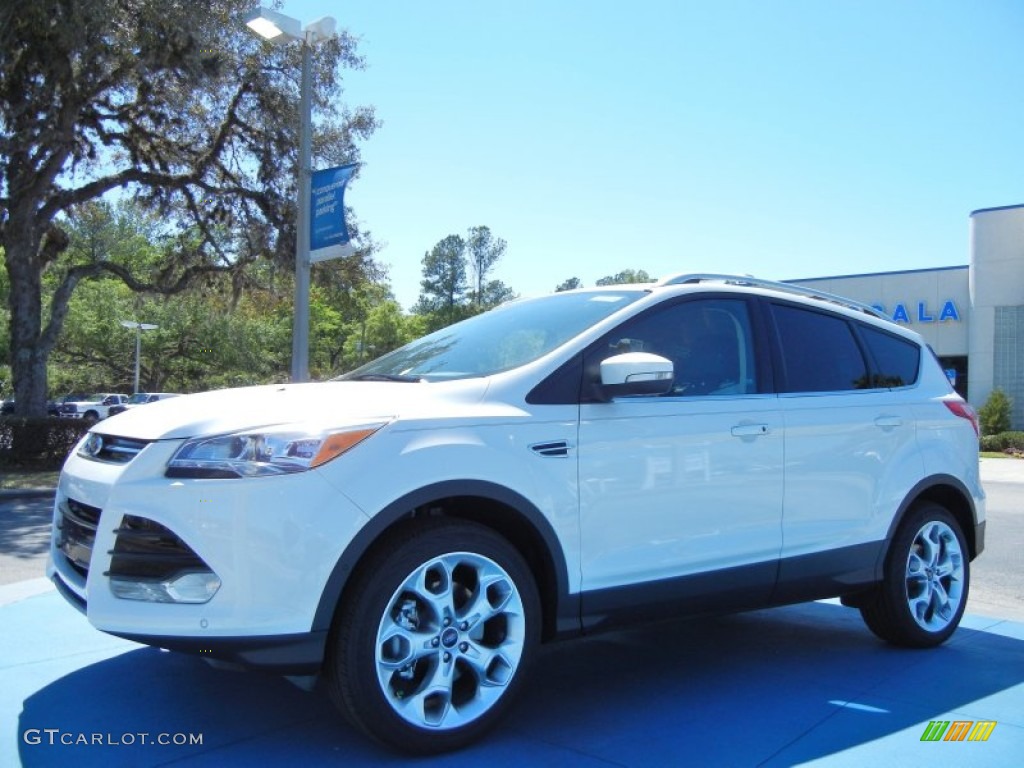 2013 Escape Titanium 2.0L EcoBoost - White Platinum Metallic Tri-Coat / Charcoal Black photo #1