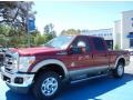 2013 Ruby Red Metallic Ford F250 Super Duty Lariat Crew Cab 4x4  photo #1