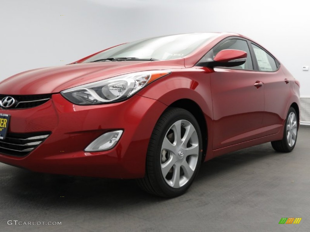 2013 Elantra Limited - Red Allure / Beige photo #6