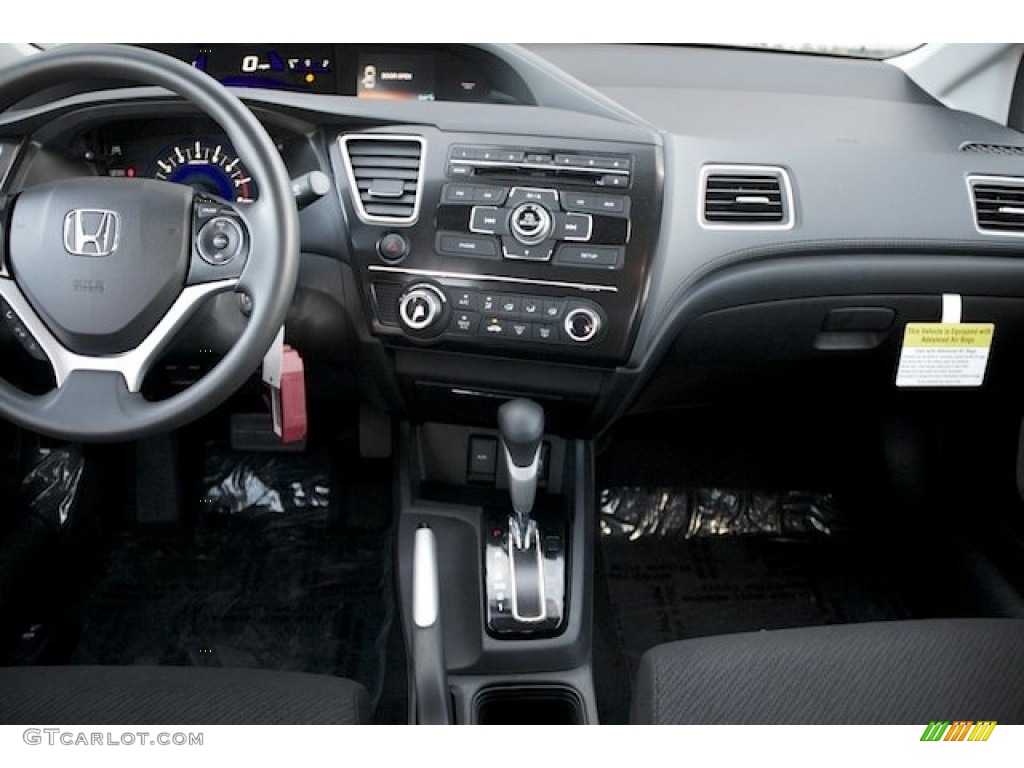 2013 Civic LX Sedan - Polished Metal Metallic / Black photo #13