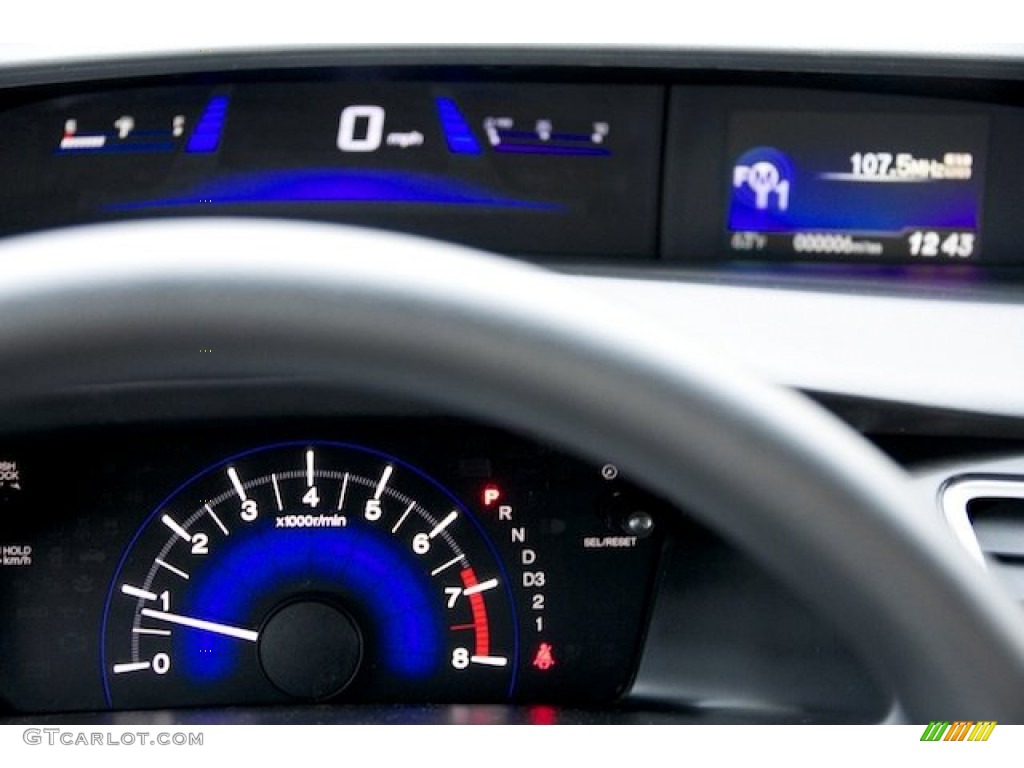 2013 Civic LX Sedan - Polished Metal Metallic / Black photo #15