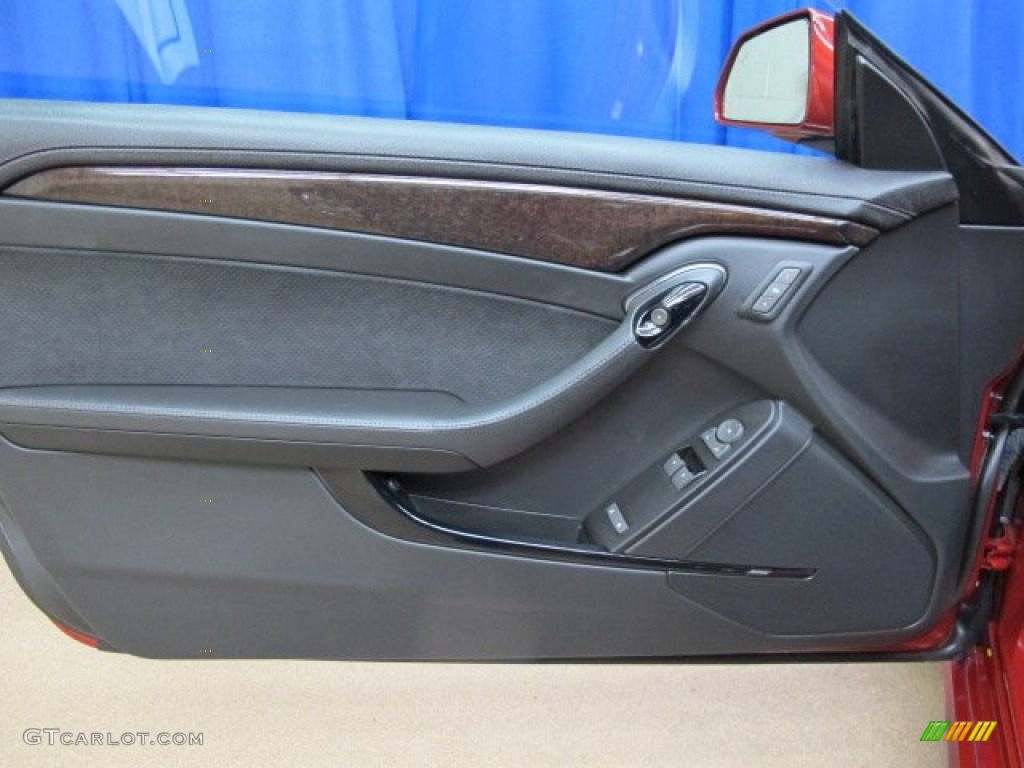 2012 Cadillac CTS -V Coupe Ebony/Ebony Door Panel Photo #78950314