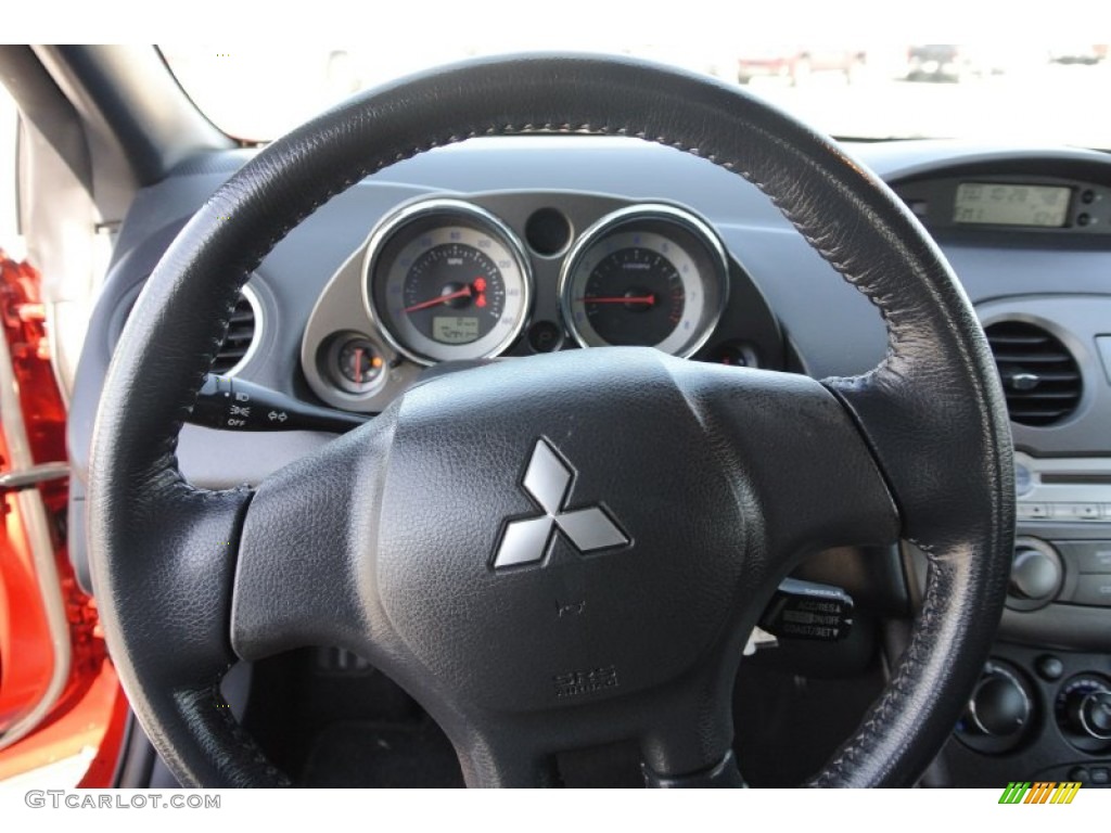 2008 Mitsubishi Eclipse Spyder GT Dark Charcoal Steering Wheel Photo #78950929