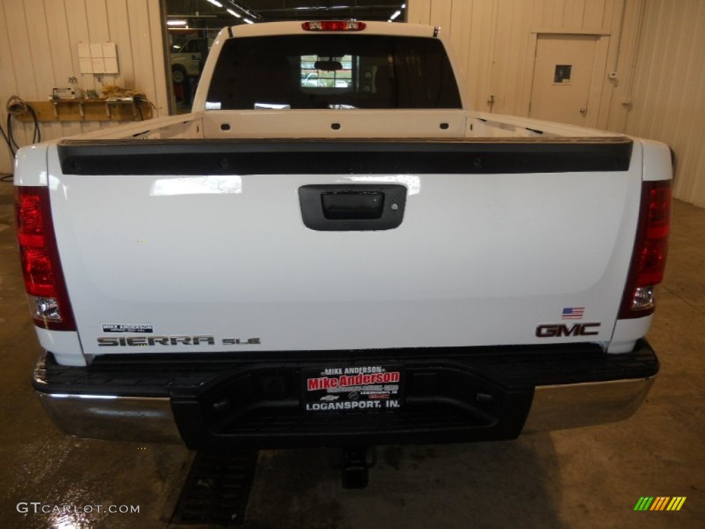 2013 Sierra 1500 SLE Extended Cab 4x4 - Summit White / Ebony photo #3