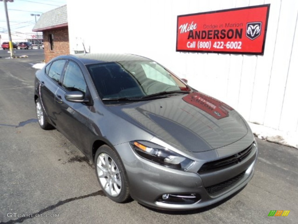 2013 Dart SXT - Tungsten Metallic / Black/Light Diesel Gray photo #1