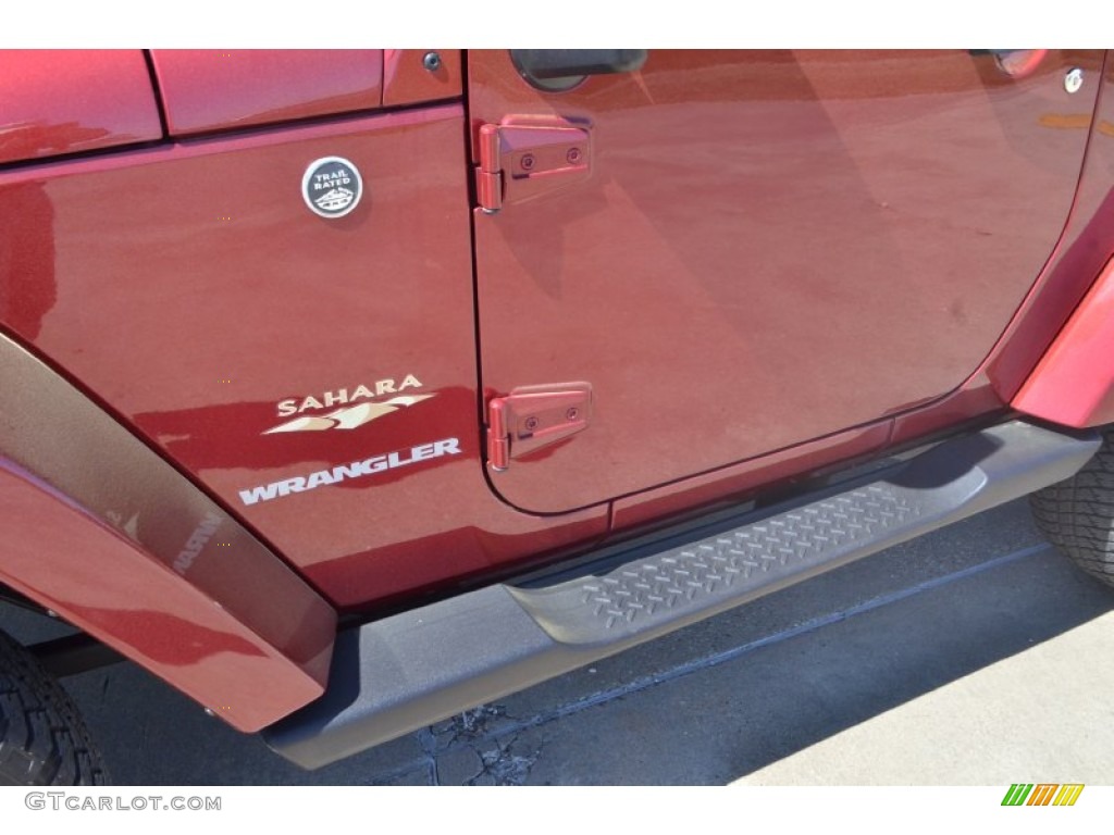 2011 Wrangler Sahara 4x4 - Deep Cherry Red Crystal Pearl / Black/Dark Saddle photo #11