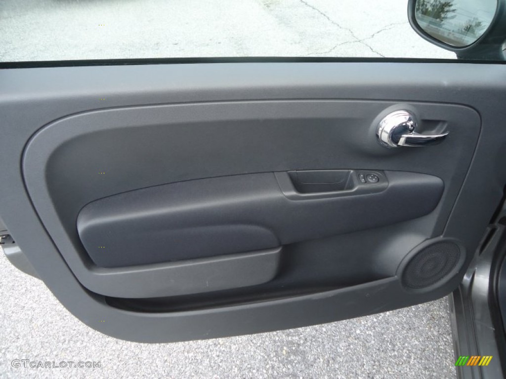 2012 Fiat 500 Pop Tessuto Grigio/Nero (Grey/Black) Door Panel Photo #78958432