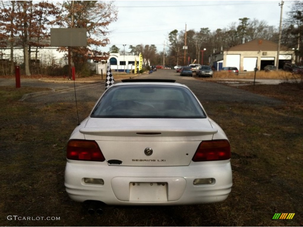 1999 Sebring LXi Coupe - Bright White / Agate photo #6