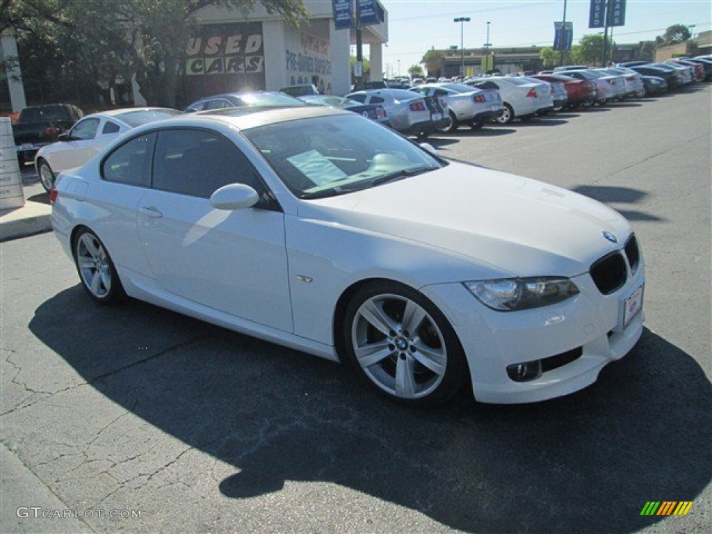 2009 3 Series 335i Coupe - Alpine White / Coral Red/Black Dakota Leather photo #1