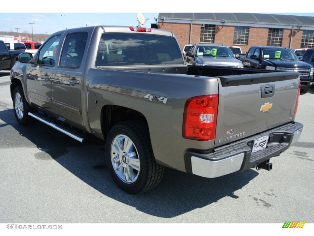 2013 Silverado 1500 LTZ Crew Cab 4x4 - Mocha Steel Metallic / Light Cashmere/Dark Cashmere photo #4