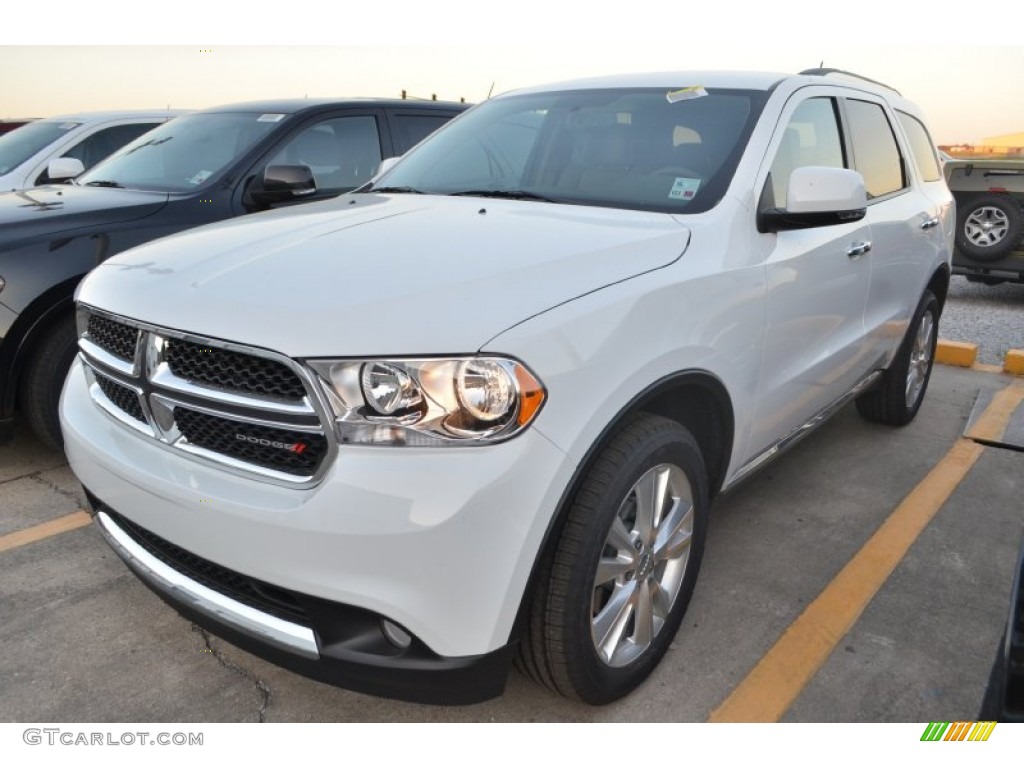 2013 Durango Crew - Bright White / Dark Graystone/Medium Graystone photo #1