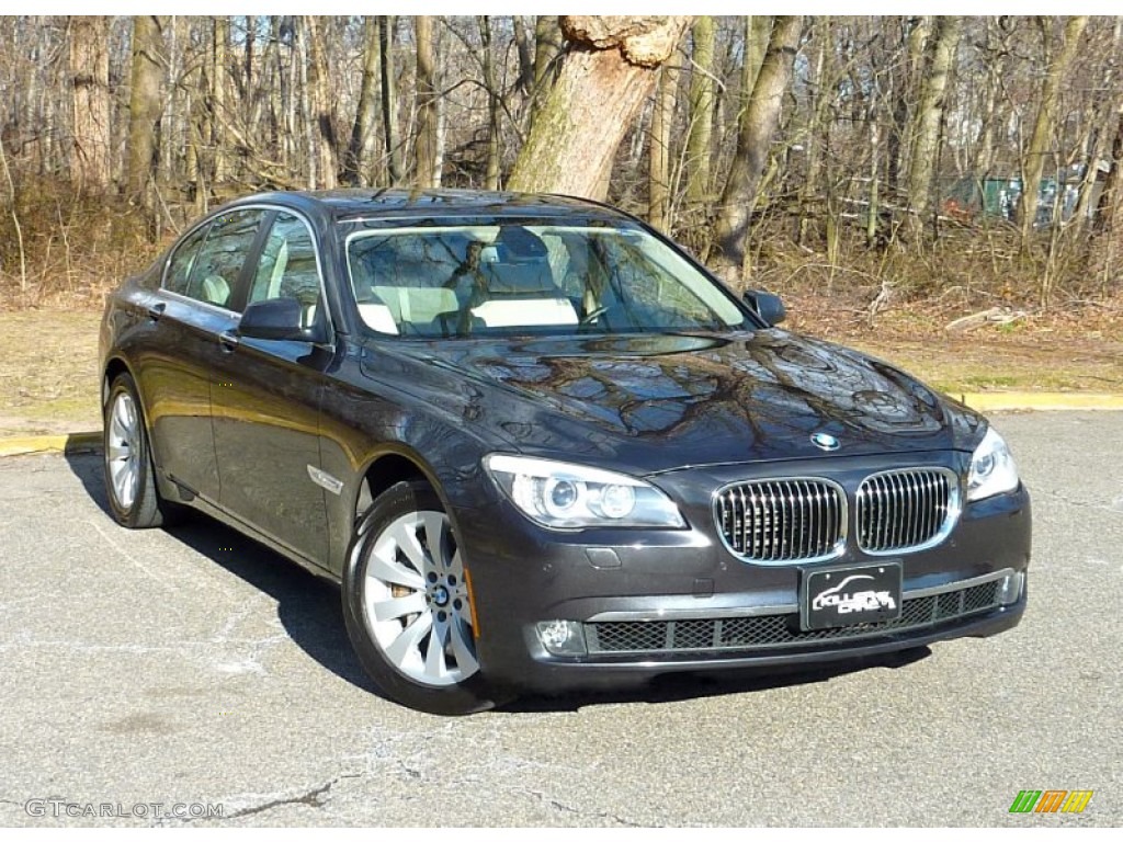 2010 7 Series 750i xDrive Sedan - Dark Graphite Metallic / Oyster/Black Nappa Leather photo #1