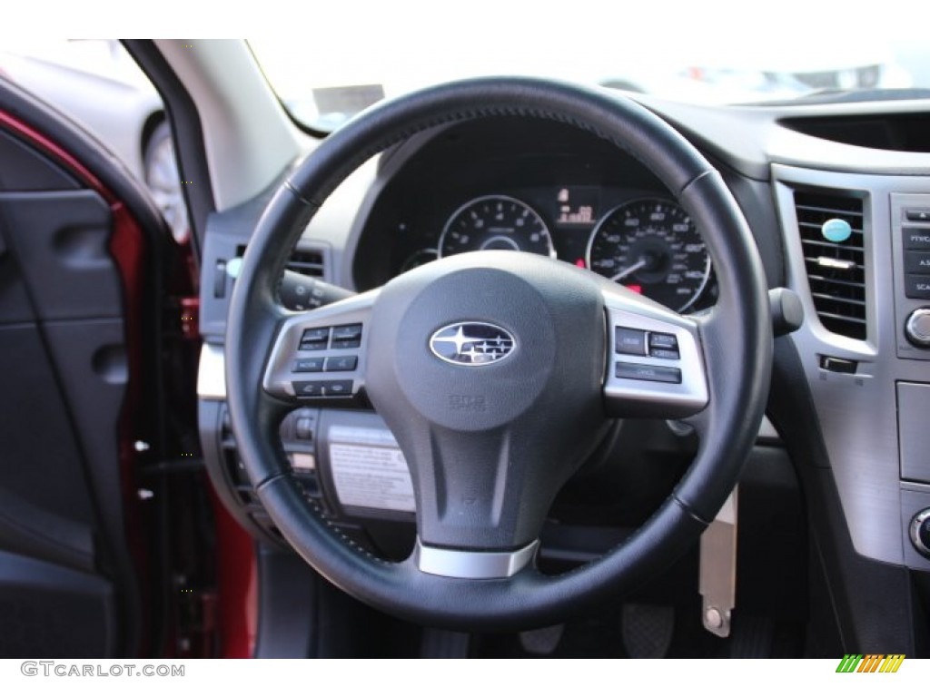 2012 Subaru Legacy 2.5i Premium Off Black Steering Wheel Photo #78961829