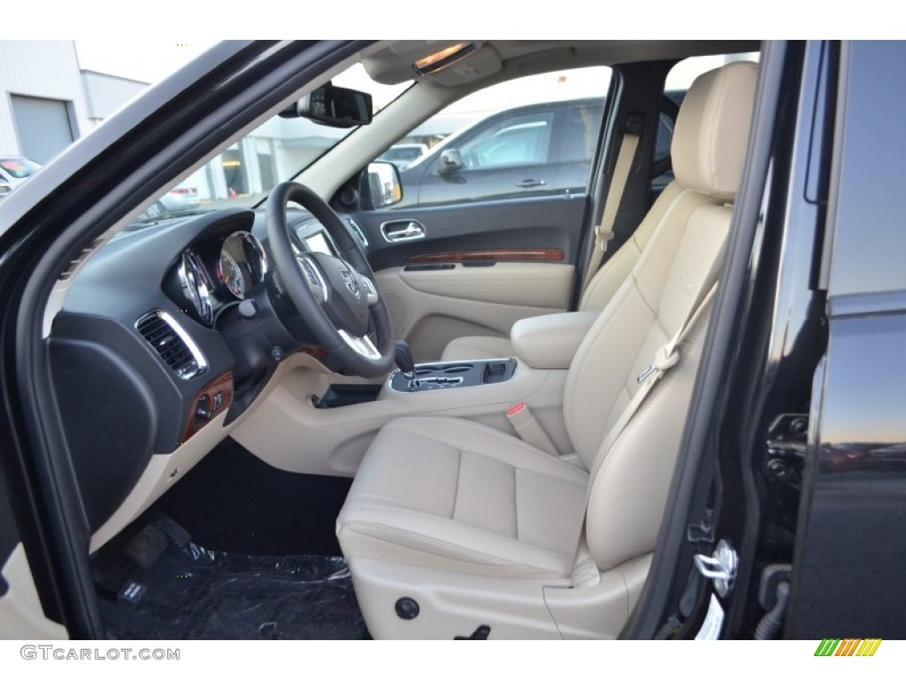 Black/Light Frost Beige Interior 2013 Dodge Durango Citadel Photo #78962182