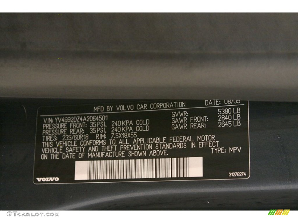 2010 XC60 T6 AWD - Barents Blue Metallic / Sandstone photo #41