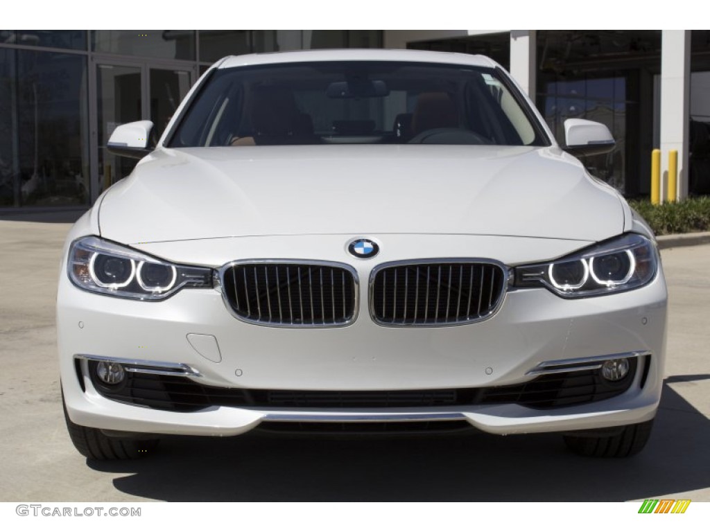 2013 3 Series 328i Sedan - Mineral White Metallic / Saddle Brown photo #7