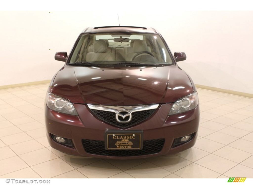 2007 MAZDA3 i Touring Sedan - Phantom Purple Mica / Beige photo #2