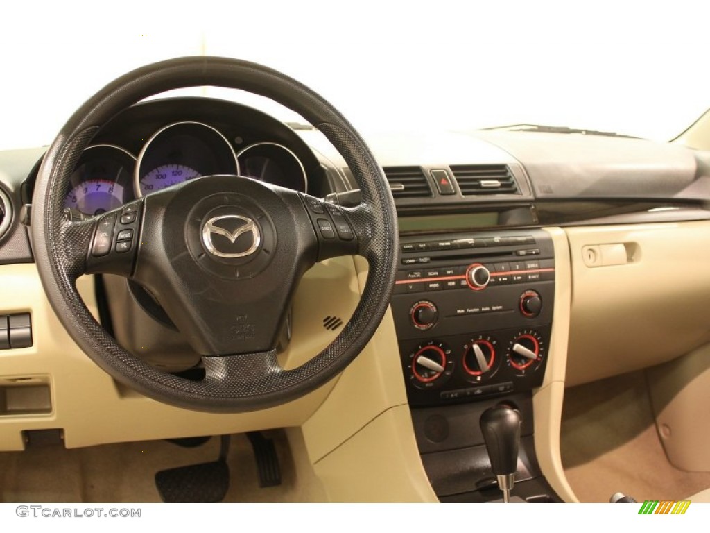 2007 MAZDA3 i Touring Sedan - Phantom Purple Mica / Beige photo #6