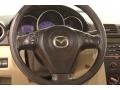 Beige 2007 Mazda MAZDA3 i Touring Sedan Steering Wheel