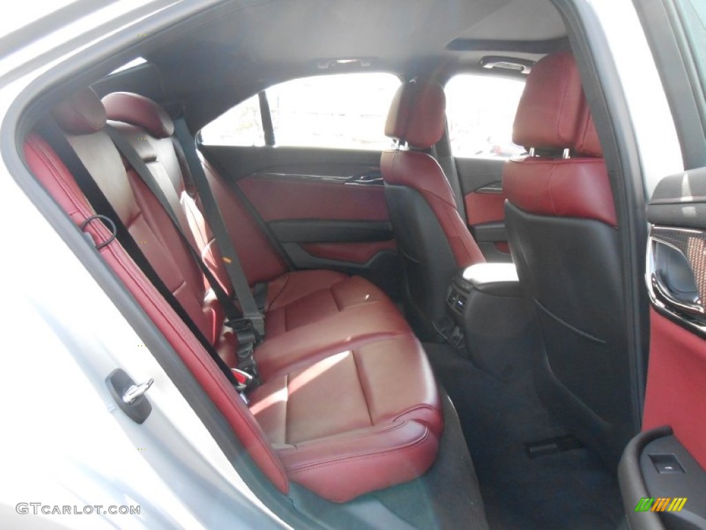 Morello Red/Jet Black Accents Interior 2013 Cadillac ATS 2.0L Turbo Luxury AWD Photo #78966170