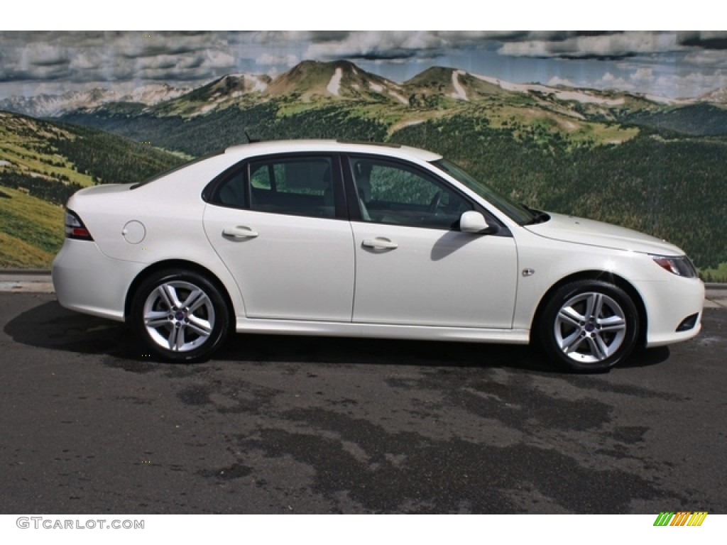 Polar White 2009 Saab 9-3 2.0T Sport Sedan Exterior Photo #78966364