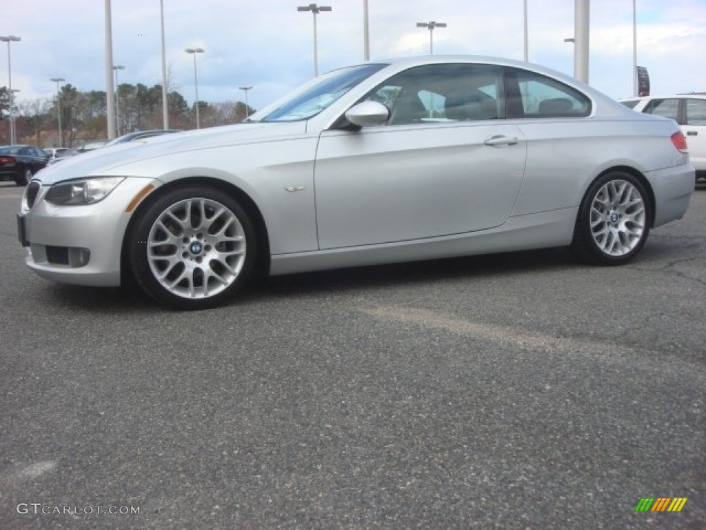 2008 3 Series 328i Coupe - Titanium Silver Metallic / Gray photo #2