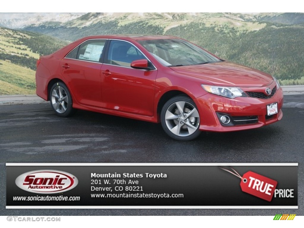 2013 Camry SE V6 - Barcelona Red Metallic / Black photo #1