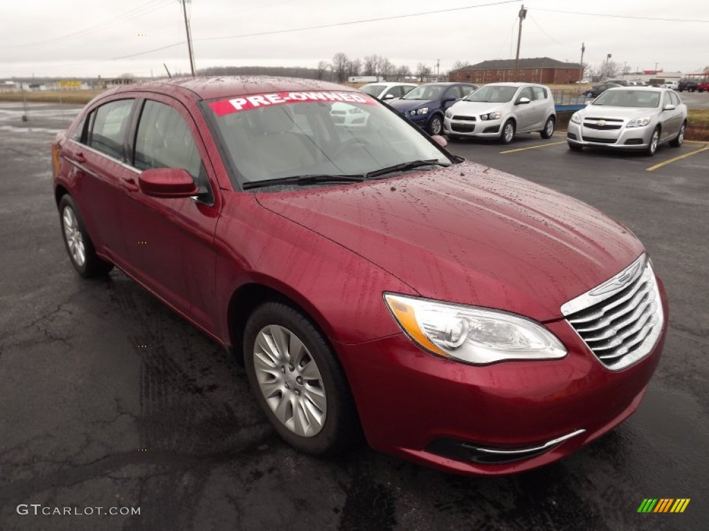 Deep Cherry Red Crystal Pearl Coat 2012 Chrysler 200 LX Sedan Exterior Photo #78967712