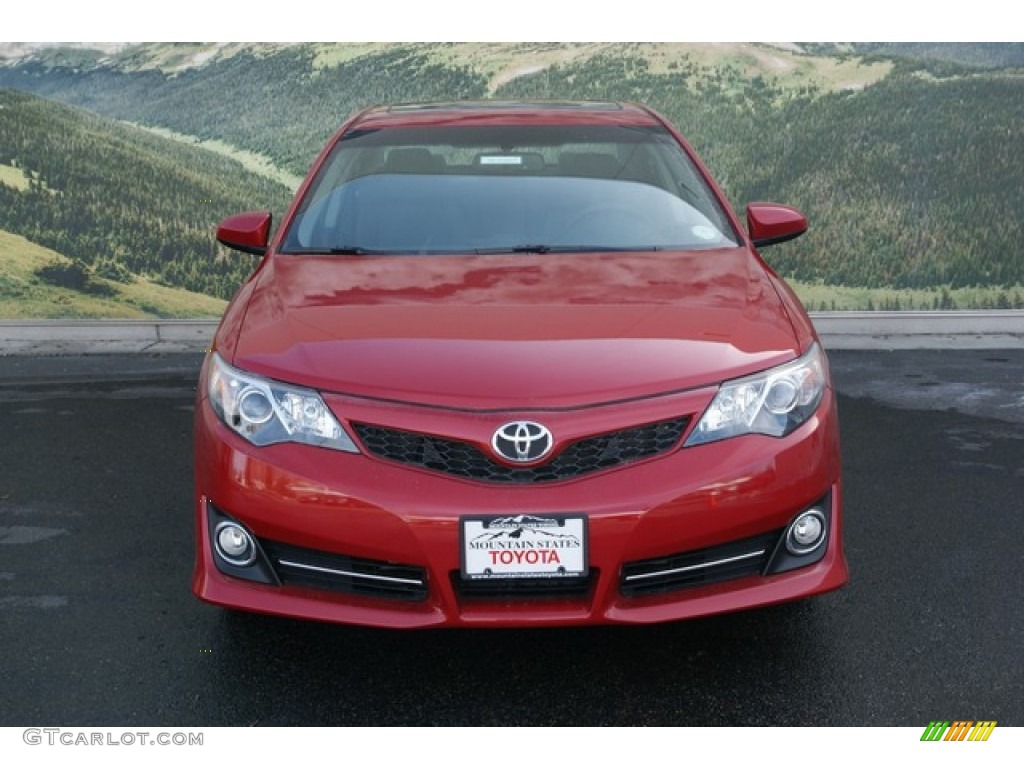 2013 Camry SE V6 - Barcelona Red Metallic / Black photo #3