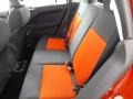 2008 Dodge Caliber Dark Slate Gray/Orange Interior Rear Seat Photo