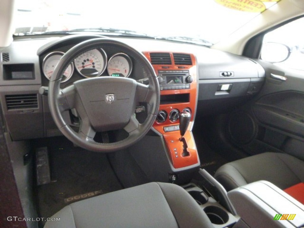 2008 Dodge Caliber R/T Dark Slate Gray/Orange Dashboard Photo #78968386